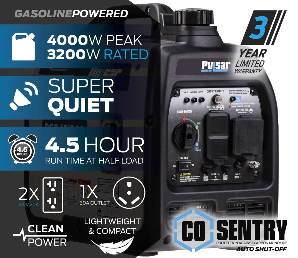 4000-Watt Super Quiet Gas Powered Inverter Generator B240