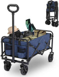 Blue Heavy Duty Folding Wagon with All Terrain Wheels S64563