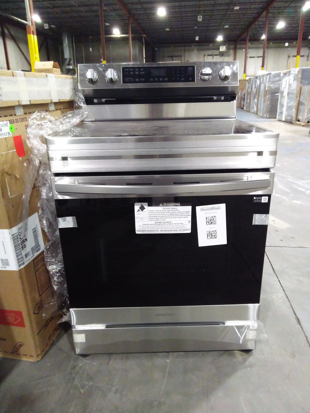 30 In. 6.3 Cu. Ft. Stainless Steel Electric Range E1927