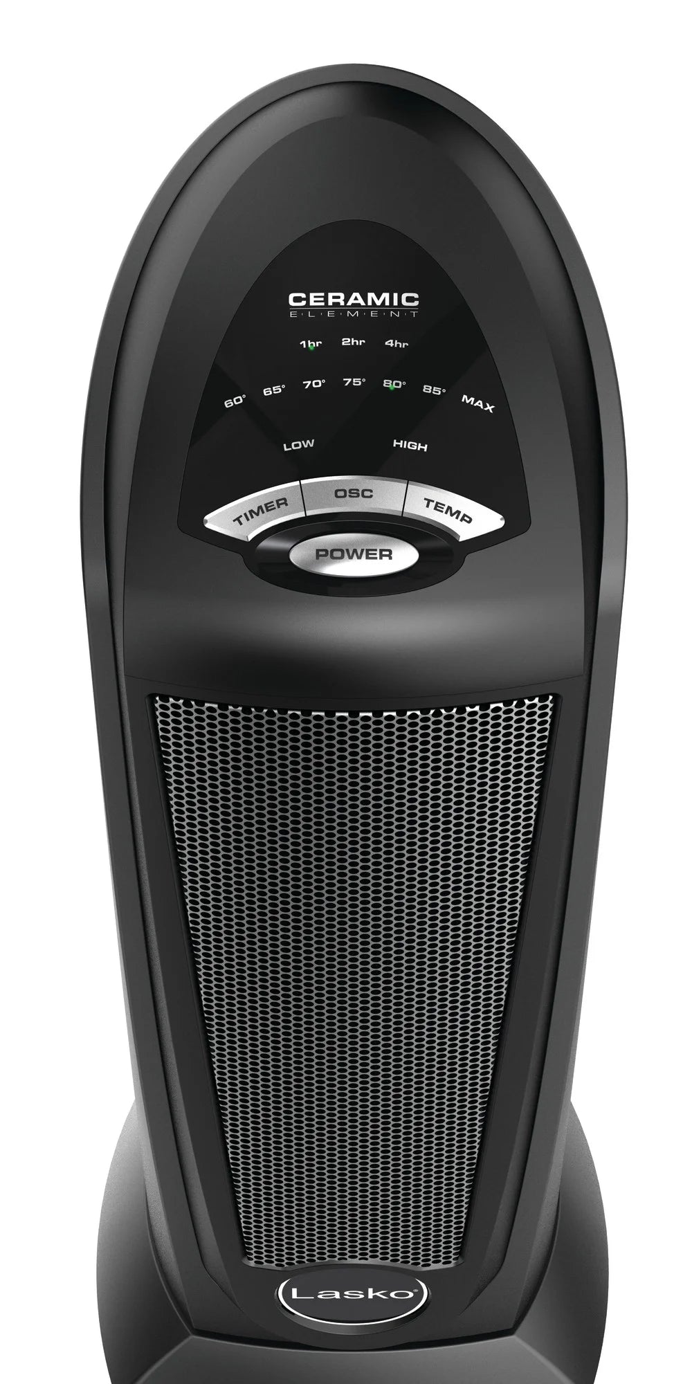 Black 1500W Oscillating Ceramic Tower Space Heater Q2759