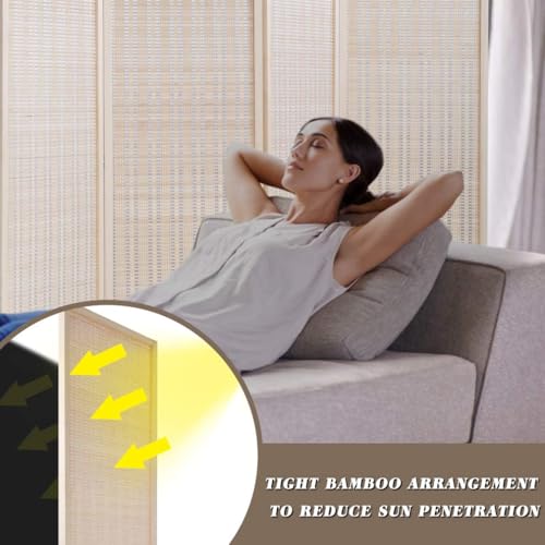 Natural Bamboo 6 Panel Room Divider K8494