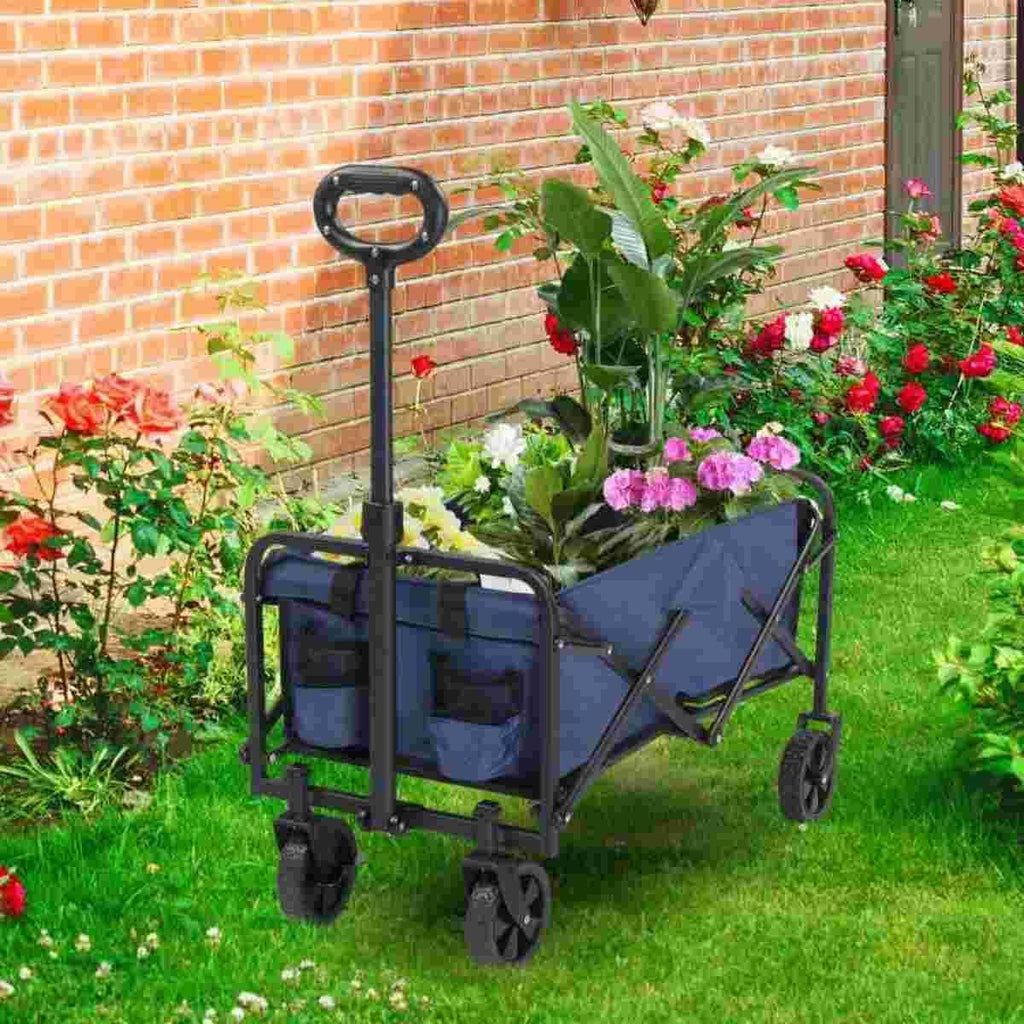 Blue Heavy Duty Folding Wagon with All Terrain Wheels S64563