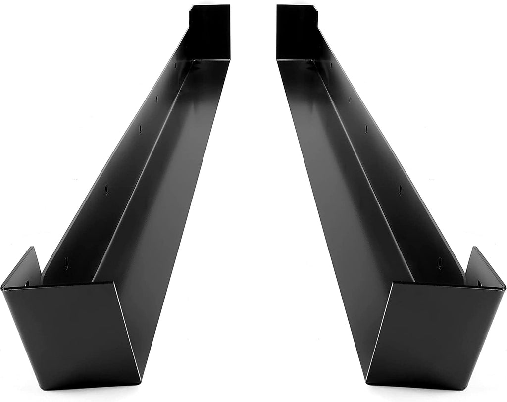 2PCS Powder Coated Steel Black Rock Sliders E746370