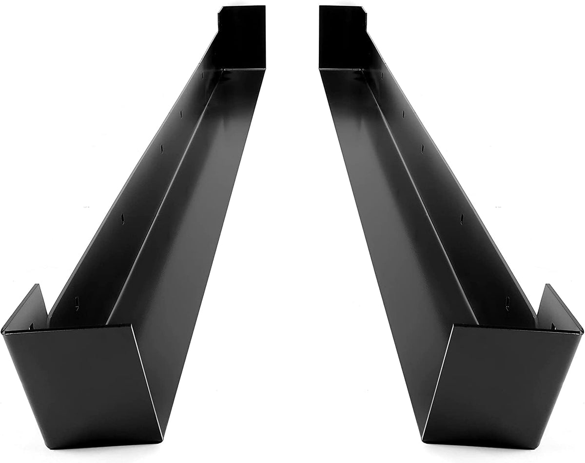 2PCS Powder Coated Steel Black Rock Sliders E746370