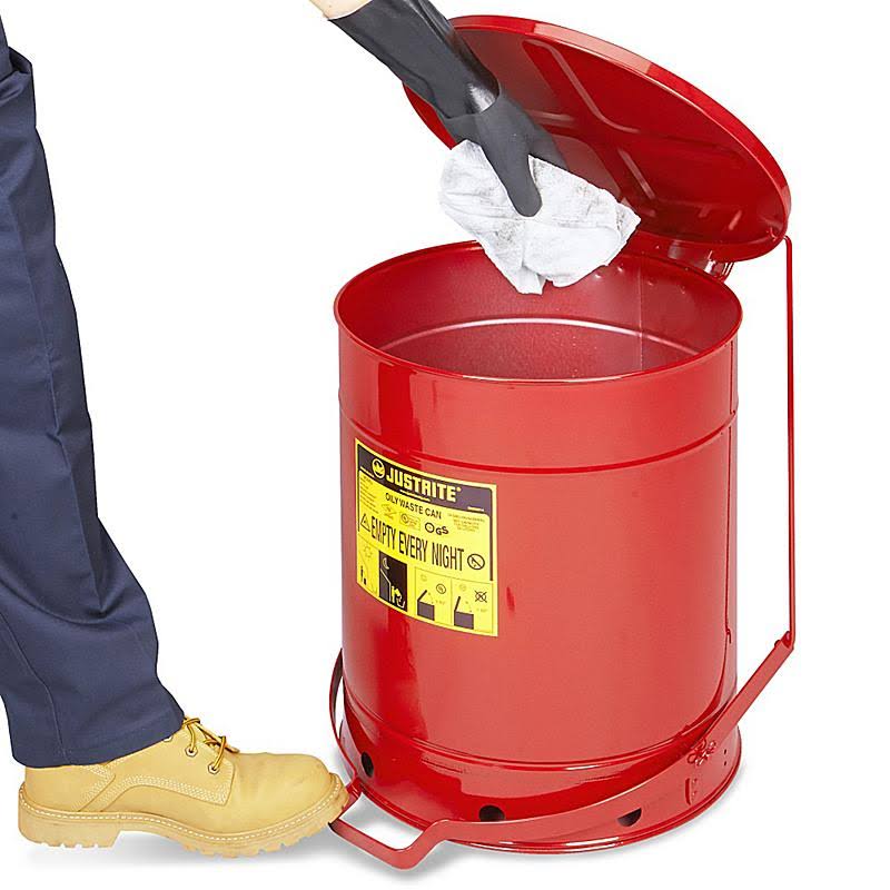 10 Gallon Red Oily Waste Can T741813