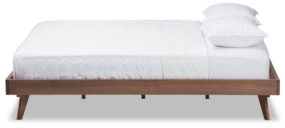 Solid Wood Bed Frame Full / Walnut Brown S27659