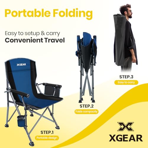 Folding Camping Chair with Cup Holder and Carry Bag U625377