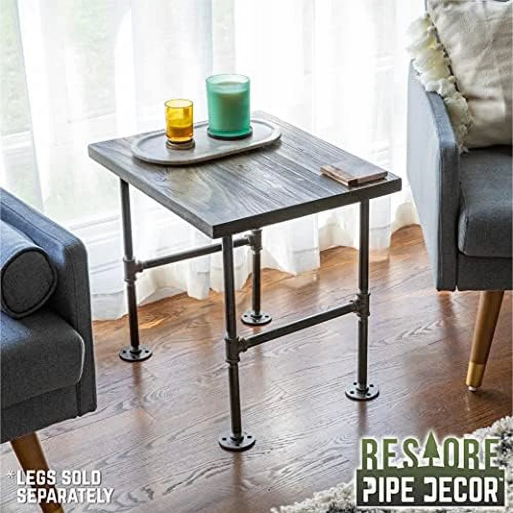 Wood End Table Top 22 in. x 18 in. x 1.25 in. Black P4996