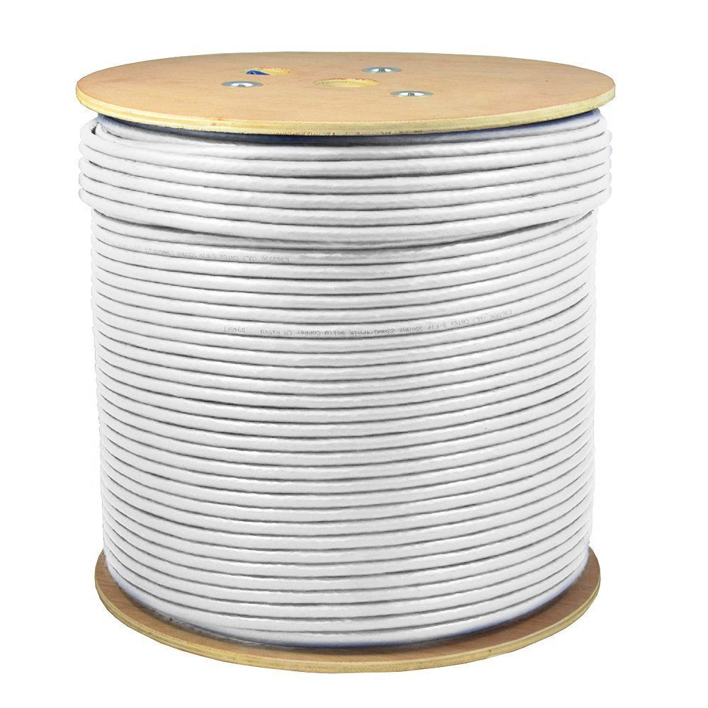 1000ft CAT6A S/FTP in-Wall CMR Rated Bare Copper Solid 23AWG Conductor 550Mhz Ethernet Wire Z43563