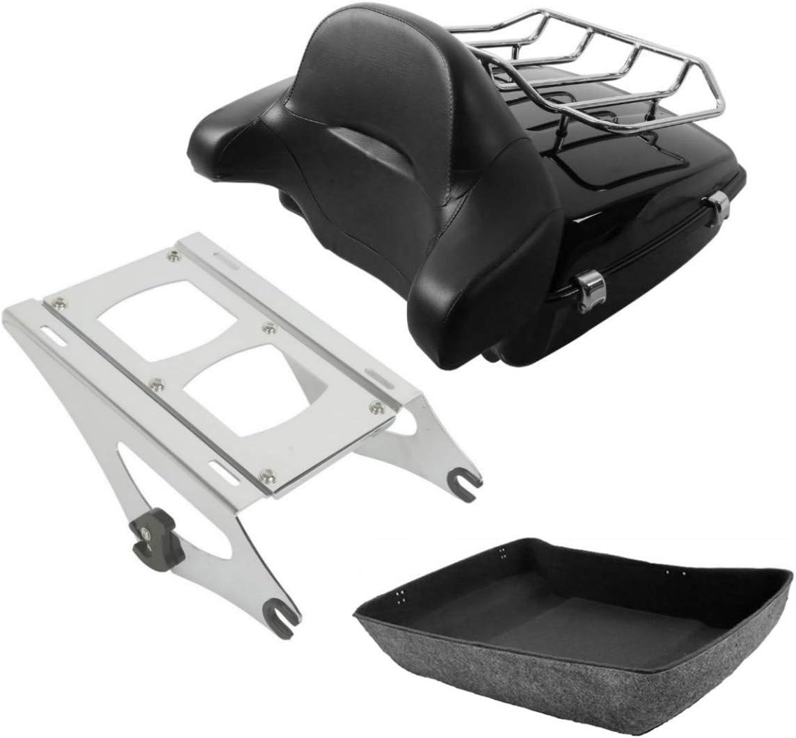 Chopped Tour Pak Trunk & Solo Mounting Rack Backrest + Base Plate F280389