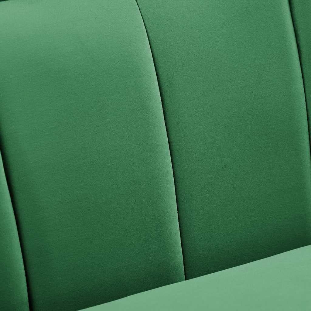 Emerald Channel Tufted Performance Velvet Sofa H24817