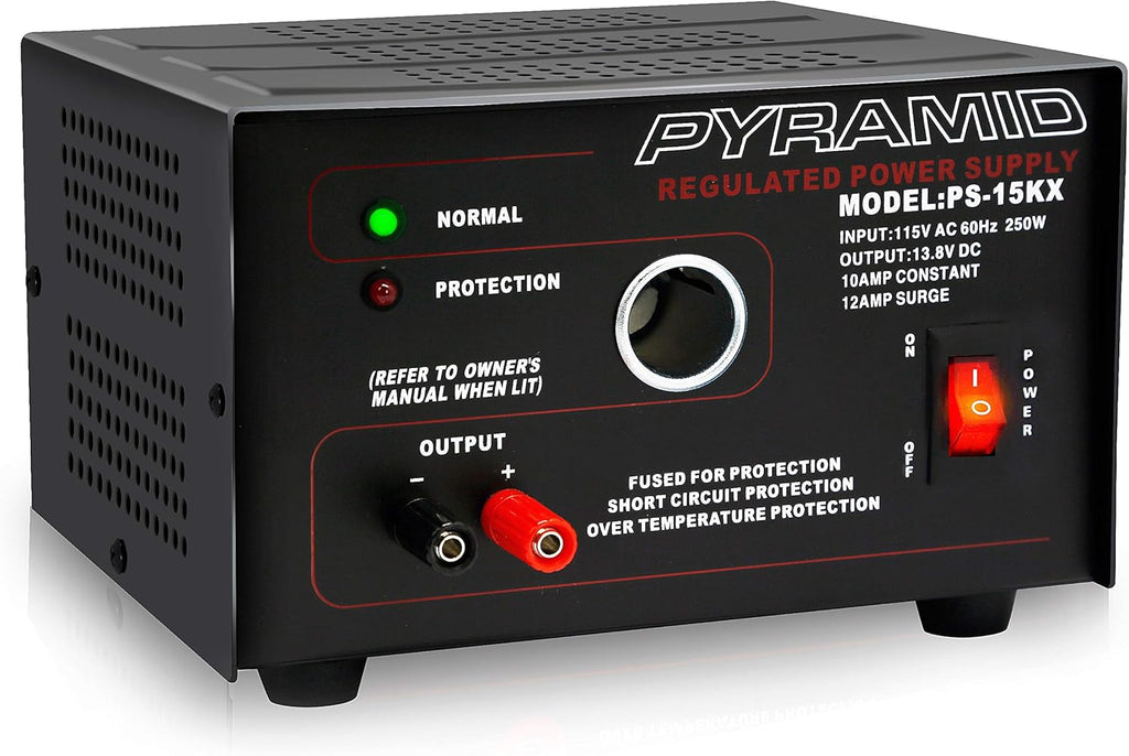 Universal Compact Bench Power Supply 5 Amp Linear Regulated 13.8 Volt DC 115V AC 70 Watt Input Screw Type Terminal 12V Car Cigarette Lighter Pack of 2 D202