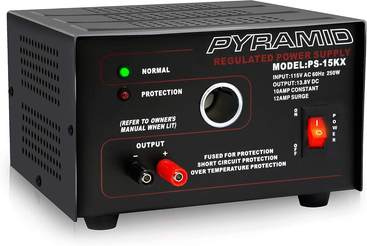 Universal Compact Bench Power Supply 5 Amp Linear Regulated 13.8 Volt DC 115V AC 70 Watt Input Screw Type Terminal 12V Car Cigarette Lighter Pack of 2 D202