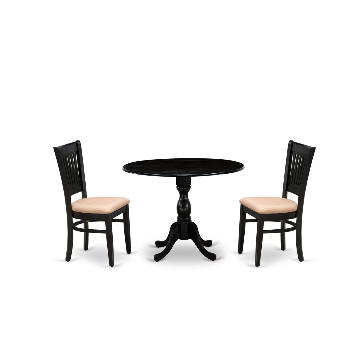 3-Piece Dining Set with Fabric Seat in Linen White X591008