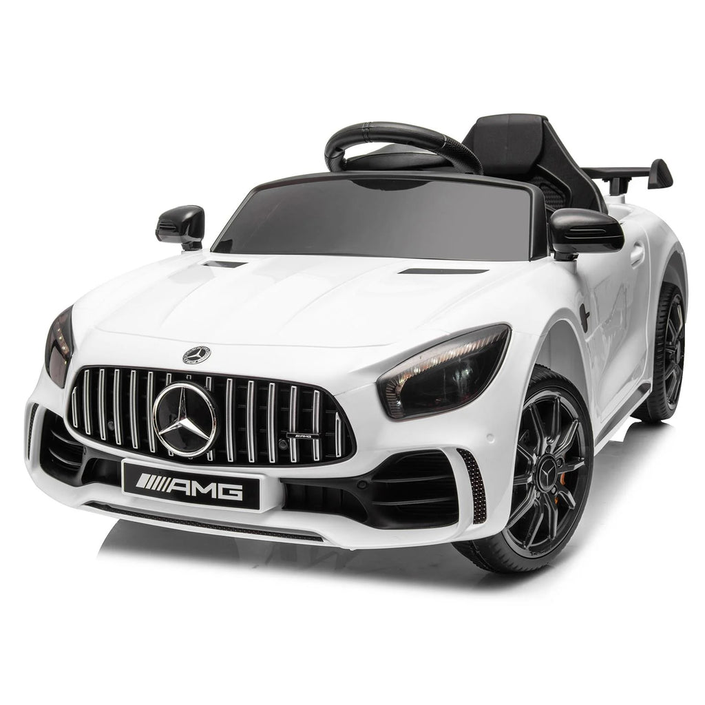 12V Electric Ride on Car Toy with Remote Control, LED Lights, Black G422