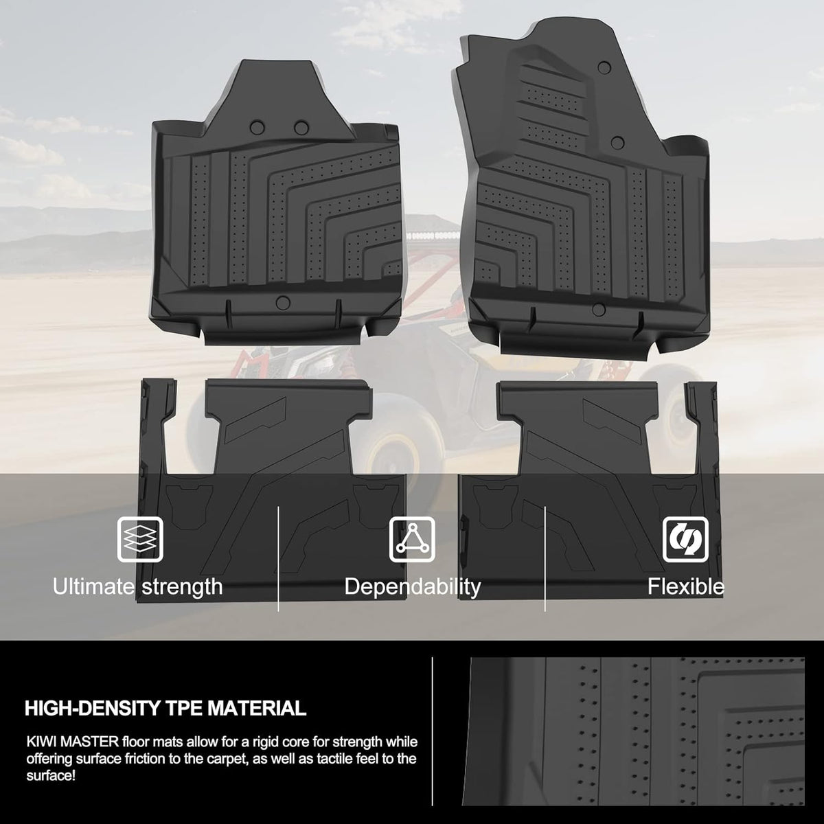 All Weather TPE Floor Mats Black J7794