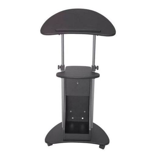 Rolling Adjustable Laptop Cart with Storage Black I365