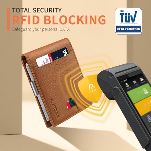 Slim Leather RFID Blocking Bifold Wallet L87739