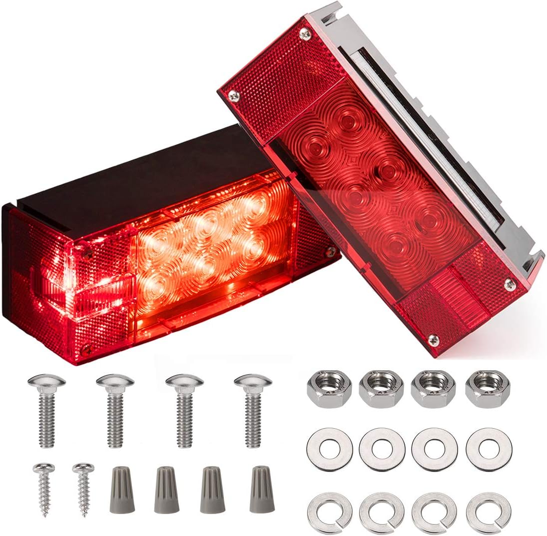 2PCS 12V LED Submersible Rectangular Trailer Lights T534