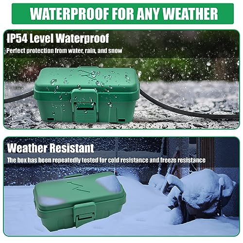 Small Weatherproof Electrical Connection Box (6 x 3.5 x 2.8 inch), Black G8754