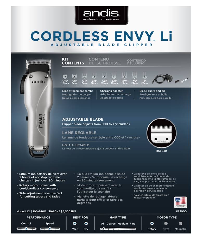 Cordless Adjustable Blade Clipper E727367