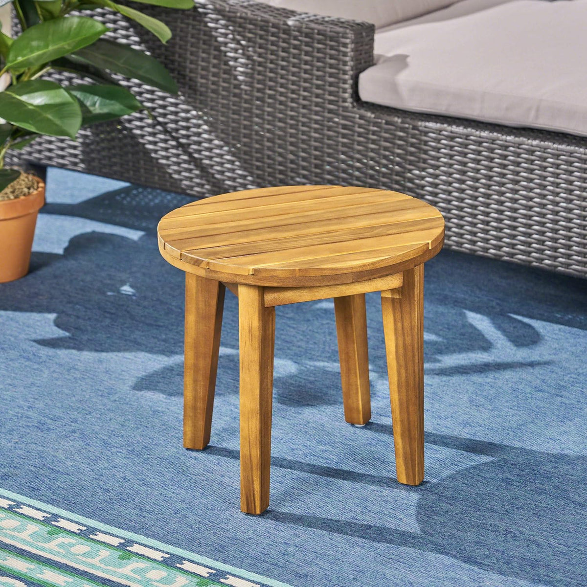 16 Acacia Wood Outdoor Side Table J747