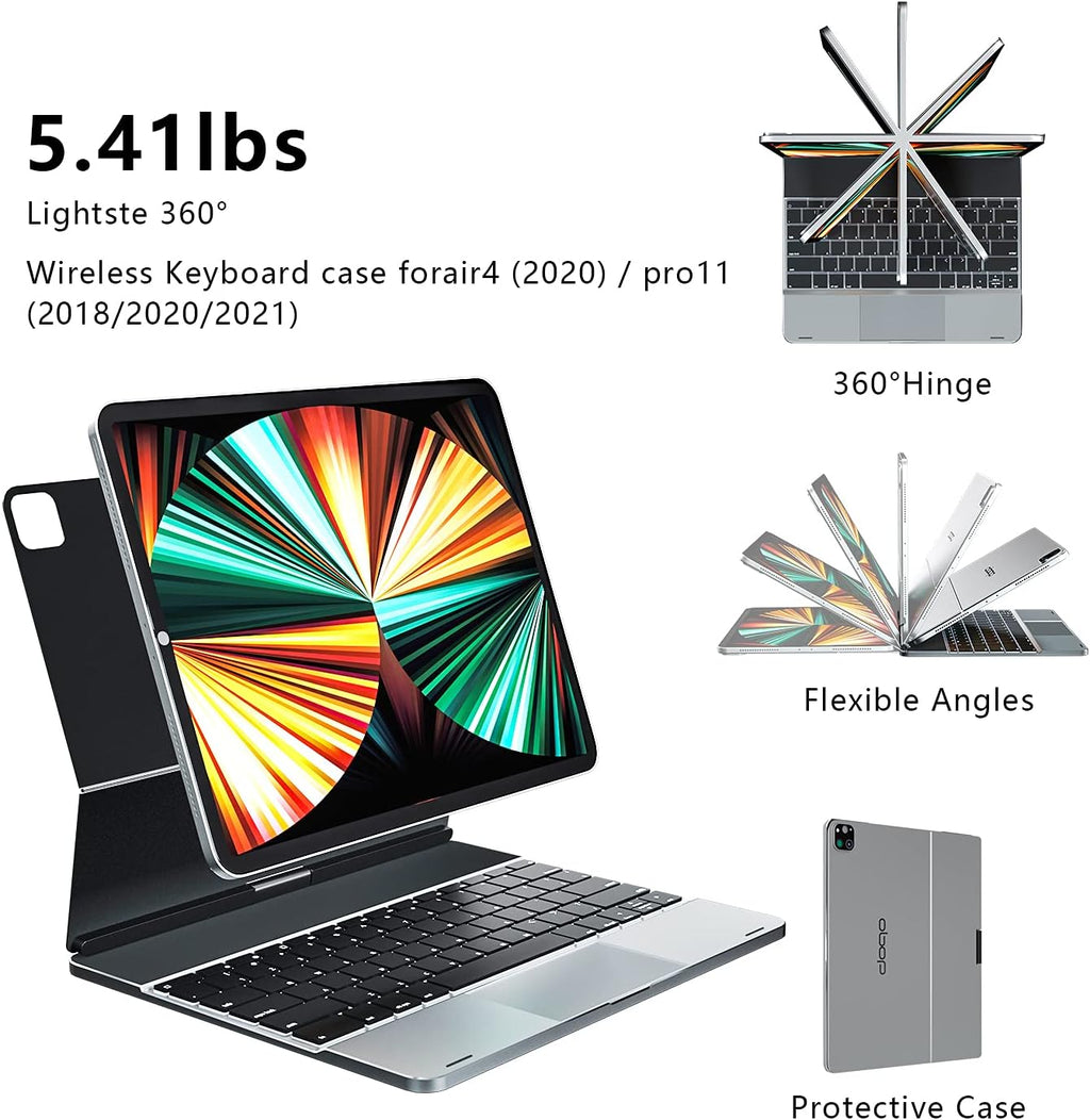 Magnetic Backlit Keyboard Case with Touchpad U766