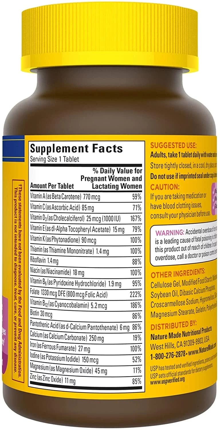 90 Tablets Prenatal Multi Dietary Supplement (Pack of 2) J312