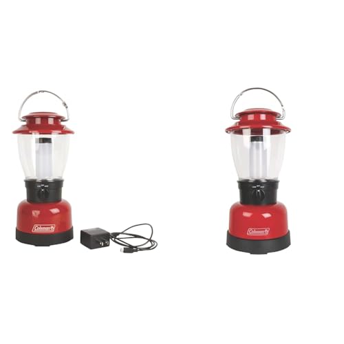 Coleman Classic Rechargeable 400 Lumens LED Lantern, Water-Resistant Lantern with USB Charging Port and Carry Handle N6033