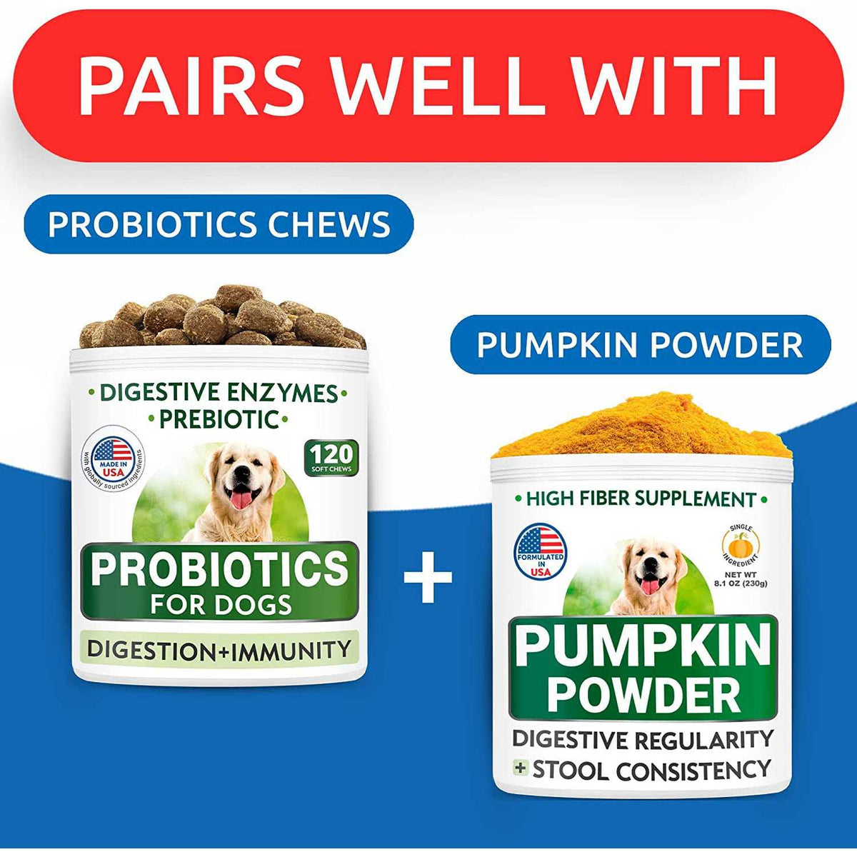 Pumpkin Powdered Fiber Supplement for Dogs 8.1oz N186505