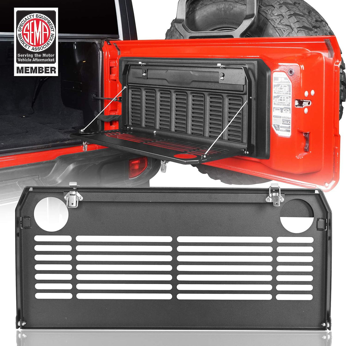 Foldable Tailgate Table Cargo Shelf V153