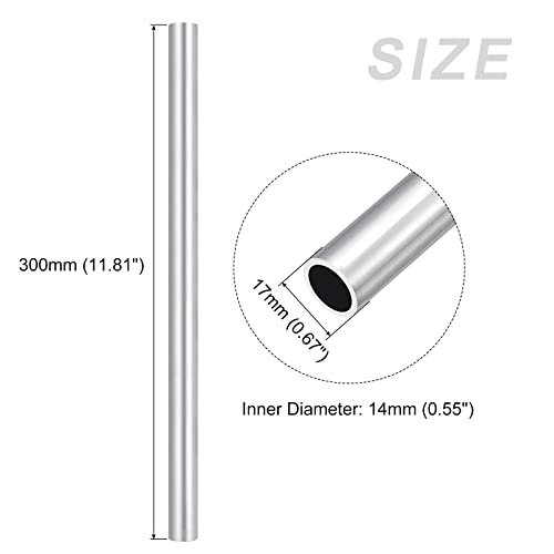 18mm OD x 12mm ID x 300mm L Aluminum Round Tubing M9317