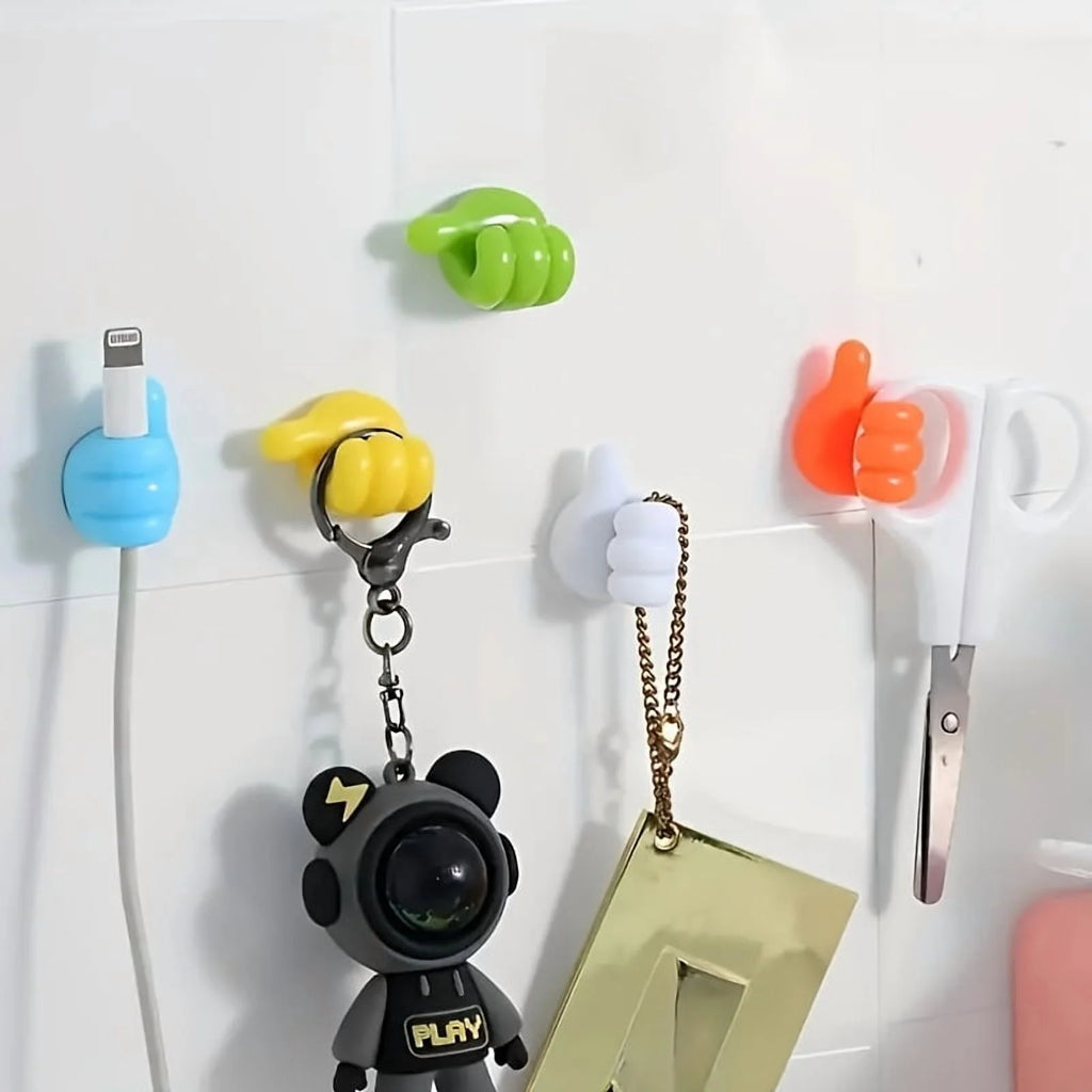 50 Pcs Silicone Thumb Wall Hook Adhesive Cable Clip Key Hanger G982973
