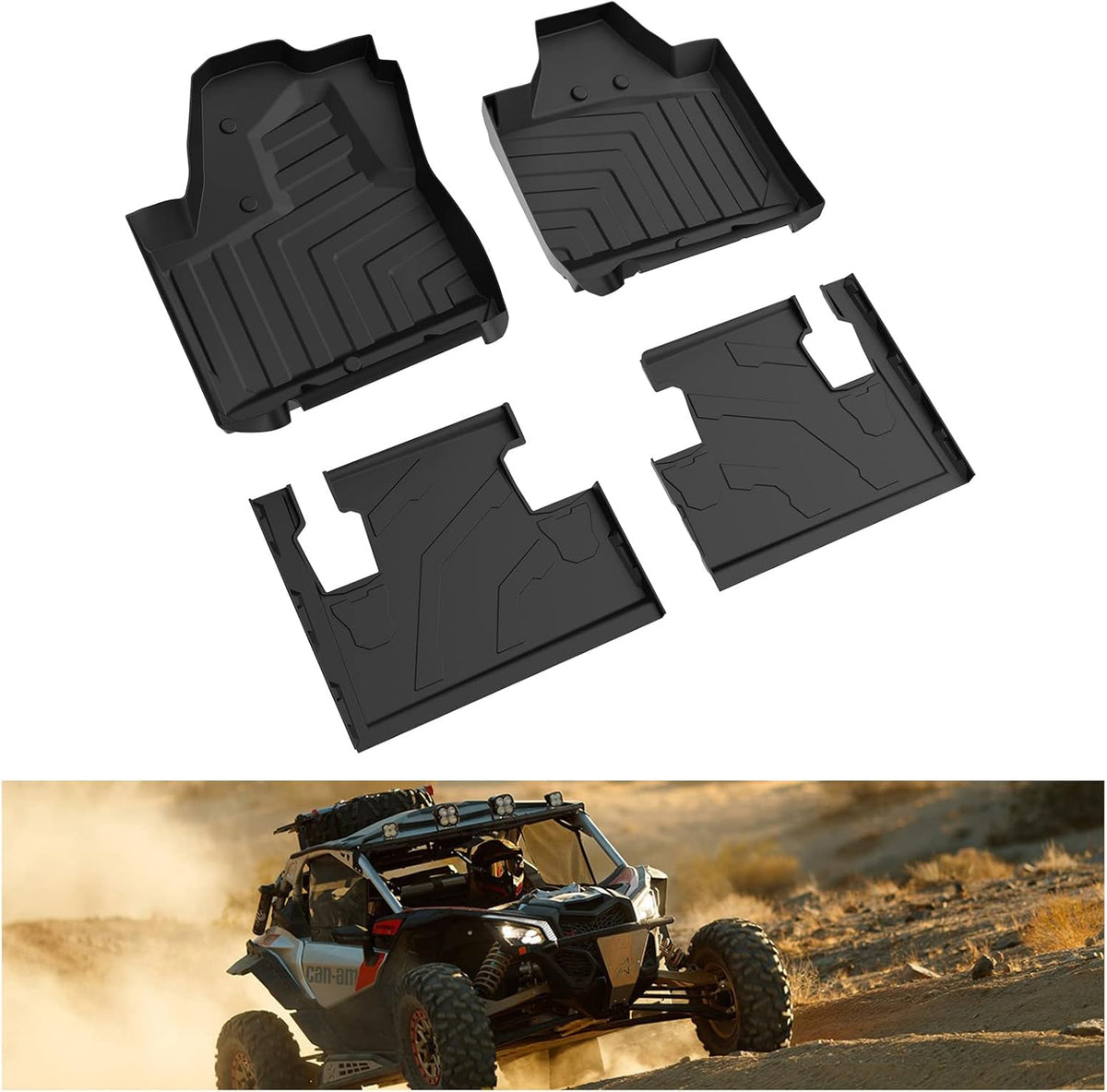 All Weather TPE Floor Mats Black J7794
