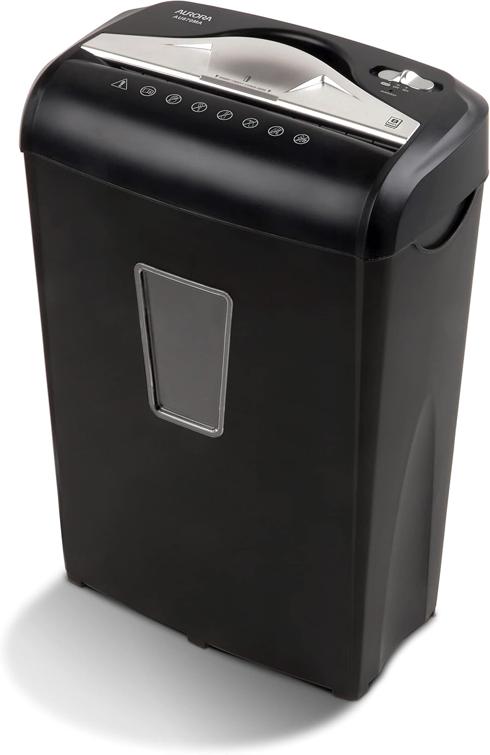 10-Sheet Micro-Cut Paper CD Credit Card Shredder with Pullout Basket T407