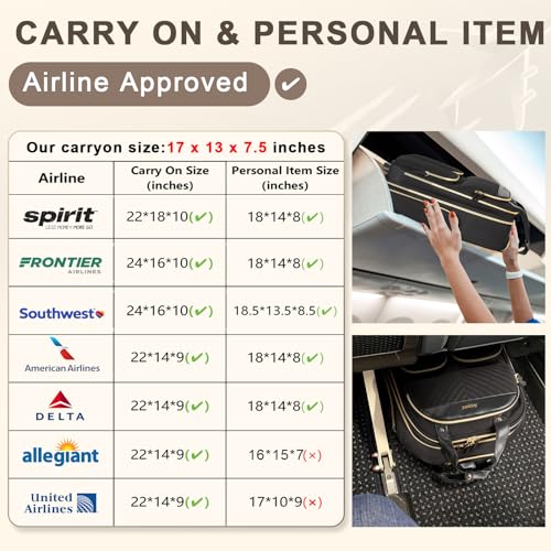 Black Gold Carry On Rolling Suitcase A822103