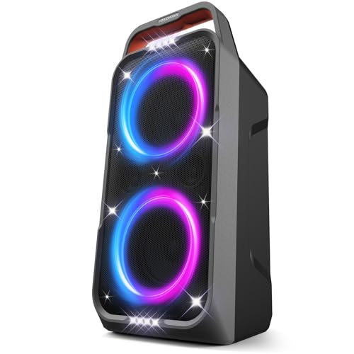 Portable Bluetooth Speaker with Deep Bass and LED Light Show R41563