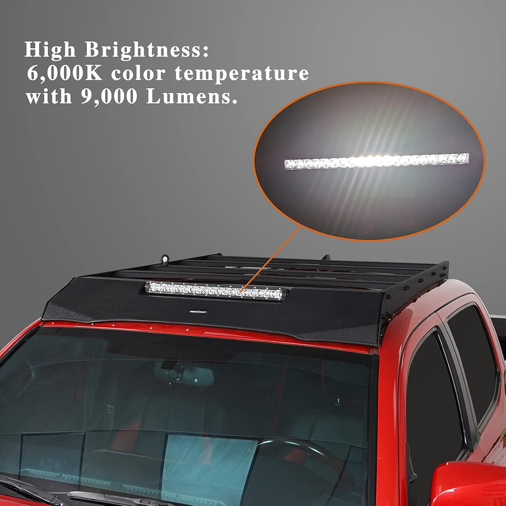 Roof Rack Basket Cargo Carrier with 100W LED Light Bar K781