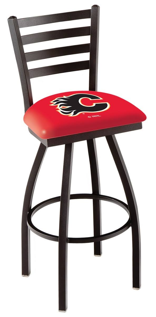 Black Swivel Bar Stool with Ladder Style Back O837