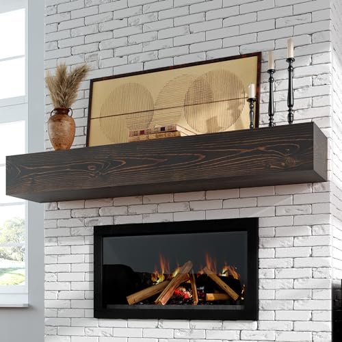 Oak Floating Mantel Shelf 60 X 9 X 6 inch O417