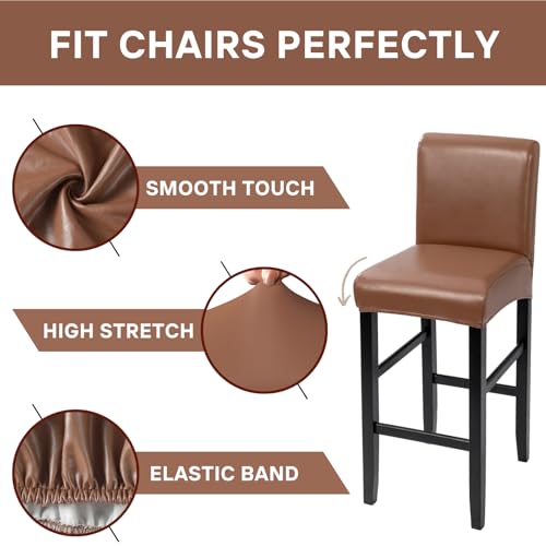 Waterproof PU Bar Stool Covers Set of 2 E5590