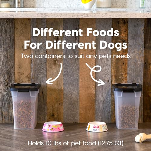 Airtight Pet Food Storage Container, 10 lbs, Translucent, BPA Free B5668