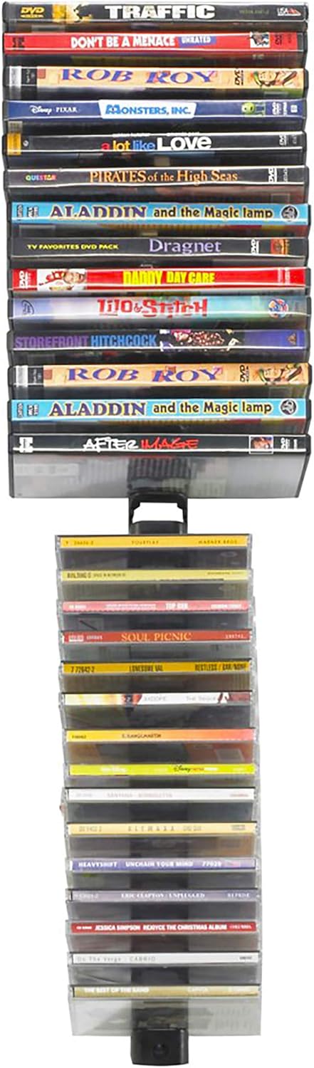 Black 4-pack Wall-Mount Media Storage Rack K36692