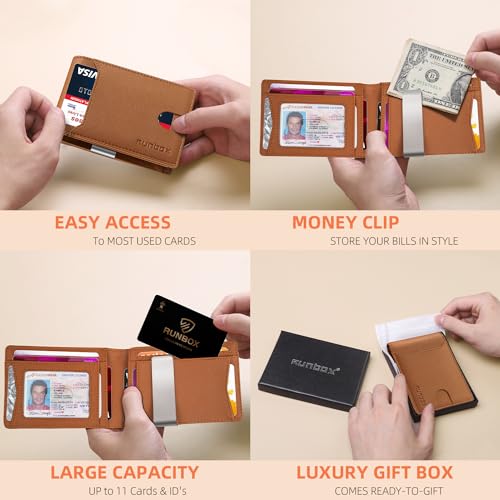 Slim Leather RFID Blocking Bifold Wallet L87739