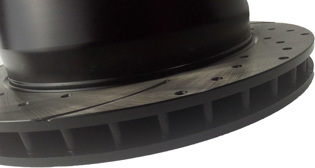 Rear Brake Kit with Drilled Slotted Rotors and Ceramic Brake Pads O3210