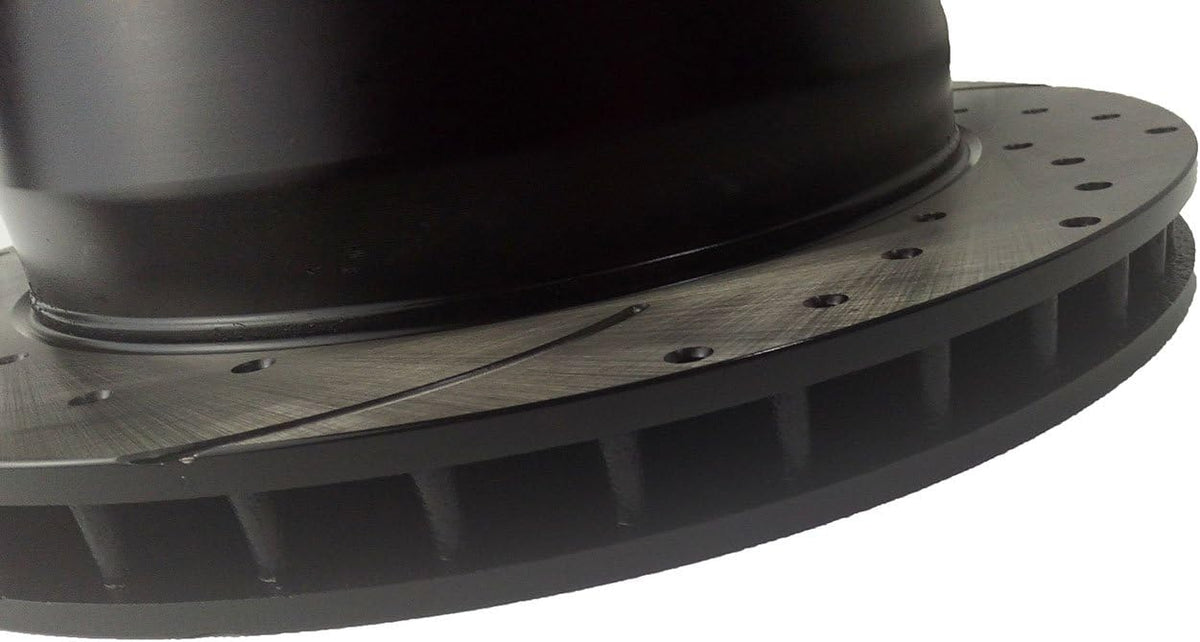 Rear Brake Kit with Drilled Slotted Rotors and Ceramic Brake Pads O3210