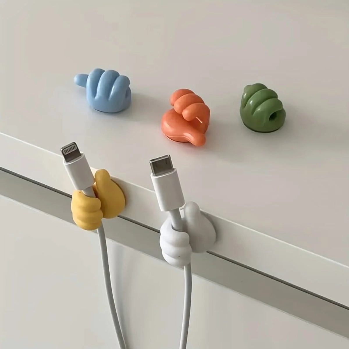50 Pcs Silicone Thumb Wall Hook Adhesive Cable Clip Key Hanger G982973