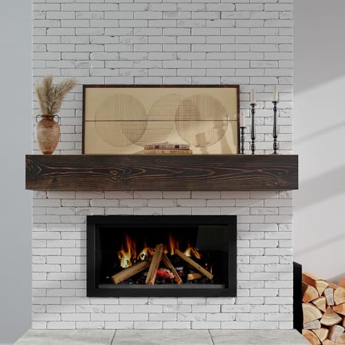 Oak Floating Mantel Shelf 60 X 9 X 6 inch O417
