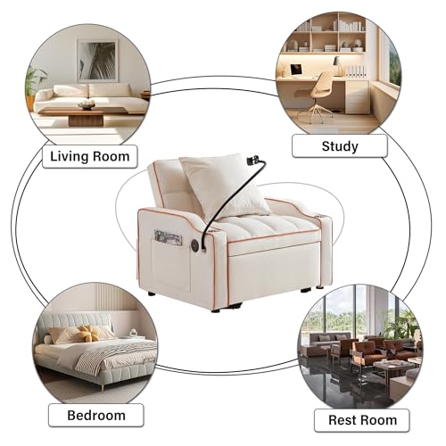 Black Velvet Convertible Single Sleeper Sofa with 3 Level Adjustable Backrest A247208