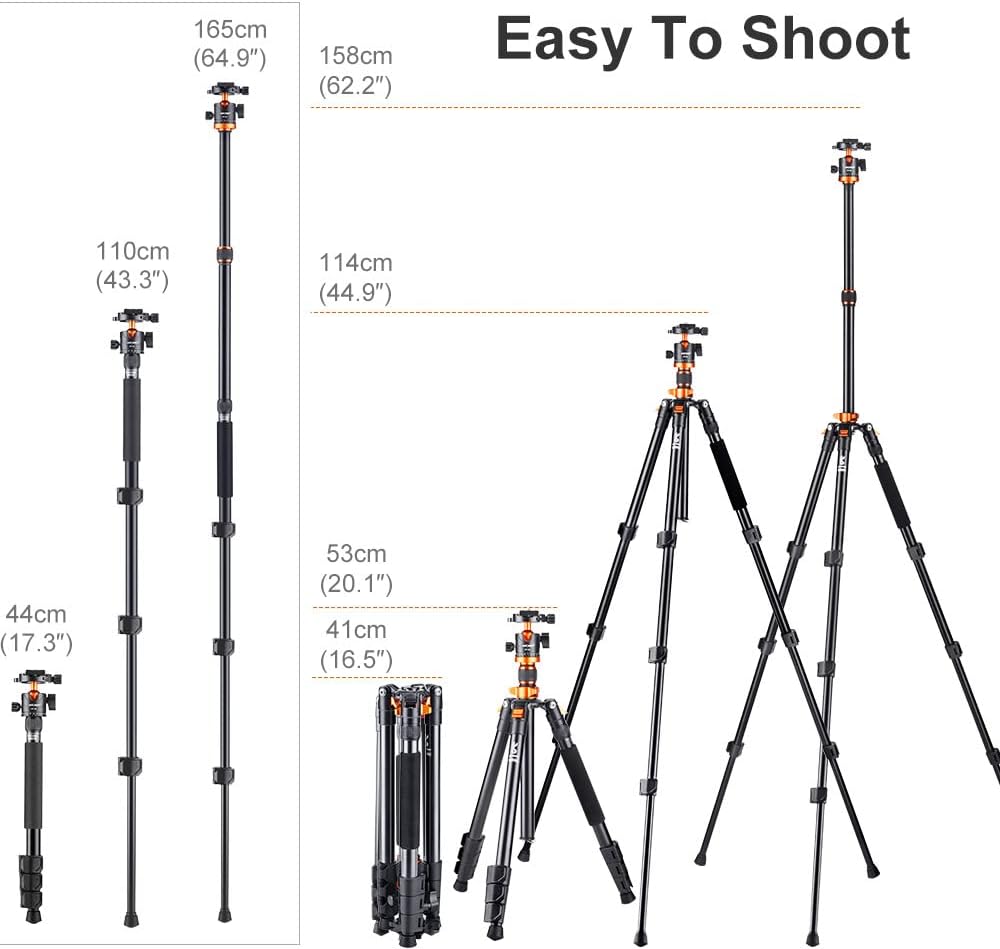 62 inch Aluminum DSLR Camera Tripod with Ball Head U374